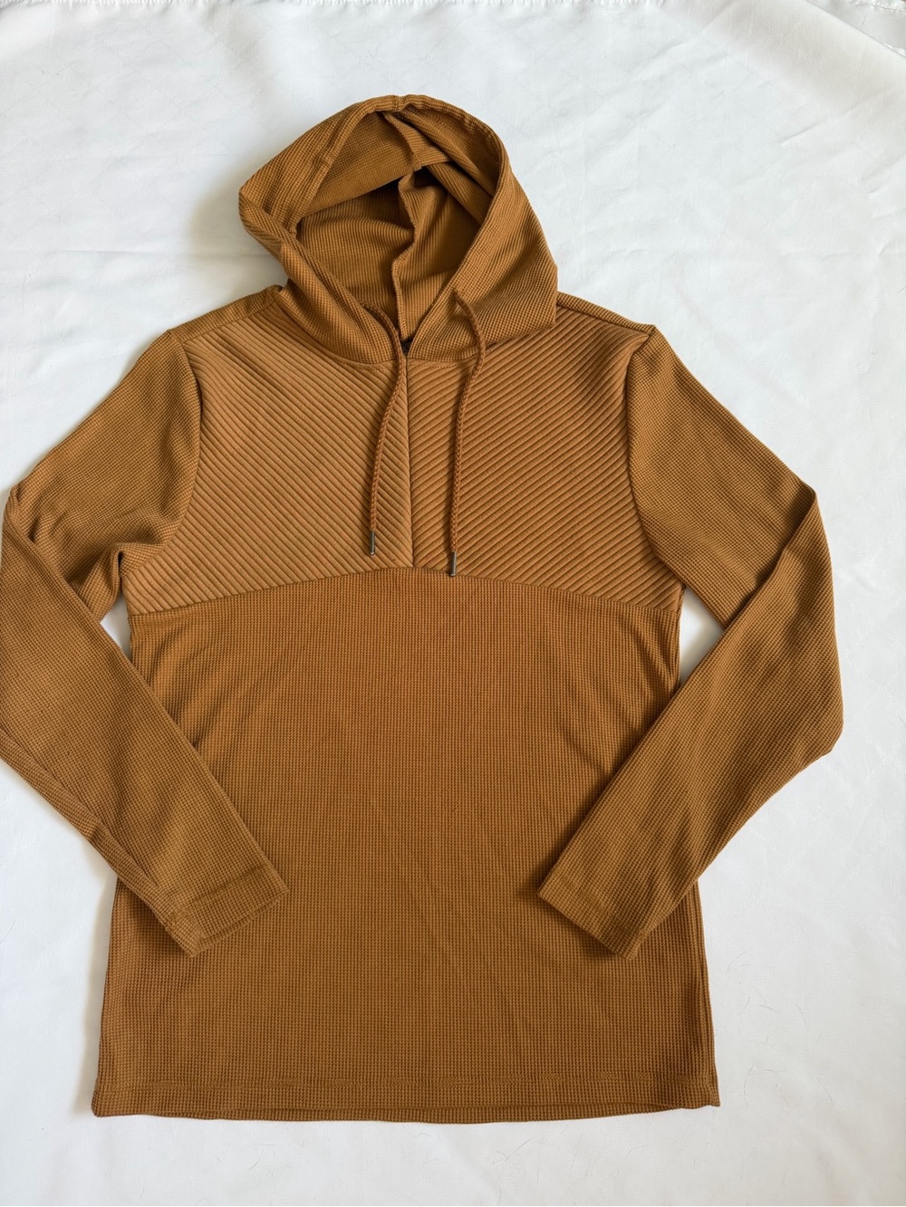 Men's Lightweight Hooded Top in Camel sz S. T081
